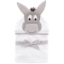 Serviette de bain à capuchon pour bébé Extra Doux et débarbouillettes Ensemble de cadeau de douche, Grande serviette en bambou hypoallergénique biologique avec capuchon